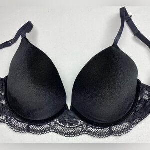 LS BLK VELVET Obsession Plunge, 36C *P1089